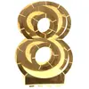 Image de Structure 63,5cm en carton/film pour ballons, Chiffre 8 Or C-12003-81