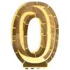Image de Structure 63,5cm en carton/film pour ballons, Chiffre 0 Or FETE-12005-81
