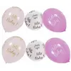 Image de Sachet de 6 Ballons latex Hello Baby ! 27cm, Rose C-12059