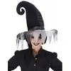 Image de Chapeau de Sorcière velours, Gris/Noir C-12252