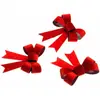 Image de Set de 3 petits Noeuds Velours 12,7cm, Rouge FETE-12309