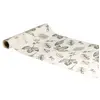 Image de Chemin de table Tissu écru avec Feuilles d'Automne Champagne métallisé 3m FETE-12327