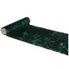 Image de Chemin de table Velours Shiny Deluxe, Vert foncé FETE-12332-20
