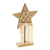 Image de Déco Etoile en bois naturel sur pied avec macramé 25cm C-12350