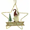 Image de Déco Etoile métal leds Joyeux Noël gnome 17cm à suspendre FETE-12467