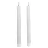 Image de Lot de 2 Bougies flambeaux Led 24cm blanches FETE-12503