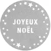 Image de Lot 6 Sets de table Paillettes Premium 34cm JOYEUX NOËL Etoiles, Argent FETE-12527-80