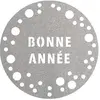 Image de Lot 6 Sets de table Paillettes Premium 34cm BONNE ANNÉE, Argent FETE-12529-80