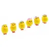 Image de Boite de 6 petits Poussins jaunes avec chapeaux 4cm FETE-12574