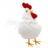 Image de Poule blanche déco 15cm FETE-12584