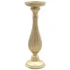 Image de Grand Porte-bougie en bois 33,5cm, Or FETE-12596-81