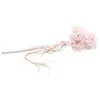 Image de Bouquet de 3 Scabieuses avec rubans, Rose poudré FETE-12611