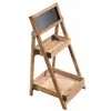 Image de Présentoir étagère double 2 niveaux avec ardoise 65cm C-12628