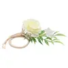 Image de Rond de Serviette Rose 5cm, crème FETE-12659