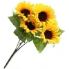 Image de Bouquet de 7 Tournesols 34cm, Jaune C-12695