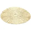 Image de Set de table rond en tresse naturelle 38cm ivoire FETE-12716