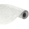 Image de Nappe Premium Paillettes incrustées, en rouleau 120cm x 3m Blanc C-11446-97