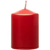 Image de Grande bougie cylindrique 10 cm, Rouge métallisé FETE-80291-82