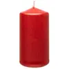Image de Petite bougie cylindrique 6cm, Rouge métallisé FETE-80292-82
