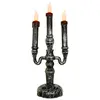 Image de Candélabre lumineux 3 branches led 32cm Gris FETE-13059
