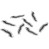 Image de Lot de 8 Mille-pattes noirs pvc 14cm FETE-13119