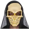 Image de Masque Tête de mort Doré brillant FETE-13155