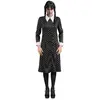 Image de Robe noire à motifs Mercredi™ - Femme C4628XS