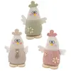 Image de Poule Vichy aux grands yeux 18cm colorée, assortie (x1) FETE-13251