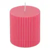 Image de Bougie Pilier Cannelée 7x7,5cm Pink Lady C-13294-39