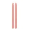 Image de Set de 2 bougies Flambeau Cannelées 25cm, Rose Water C-13295-32