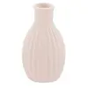 Image de Mini-Vase Céramique rond strié 8,5cm Rose Nude FETE-13334-03