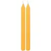 Image de Set de 2 bougies Flambeau Cannelées 25cm Jaune Moutarde C-13295-23