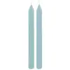 Image de Set de 2 bougies Flambeau Cannelées 25cm, Bleu pastel C-13295-35