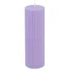Image de Grande Bougie Pilier Cannelée 5x15cm, Lilas C-13293-07