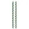 Image de Set de 2 bougies Flambeau Torsadées 26cm, Vert Sauge C-13299-120