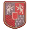 Image de BOUCLIER chevalier lion rouge en mousse 28,5 x 35 cm C-13450