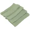 Image de Lot de 4 Serviettes en coton gaufré 40x40cm Vert Sauge C-13892-120
