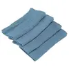 Image de Lot de 4 Serviettes en coton gaufré 40x40cm Bleu acier C-13892-125