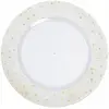 Image de Grande sous-assiette Shéhérazade plastique 33cm transparente avec gouttes dorées FETE-14042