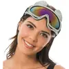 Image de Lunettes masque de ski Chat avec strass, Argent FETE-14057