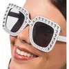 Image de Lunettes blanches avec strass FETE-14058-00