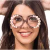 Image de Lunettes à fleurs et strass roses FETE-14059