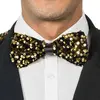 Image de Noeud papillon 15cm en velours noir et sequins Or FETE-14061-81