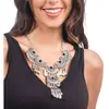 Image de Grand Collier festival bohème ethnique, perles Noires CH-14093