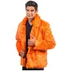 Image de Manteau en fausse fourrure, Orange taille L C-C4687L