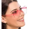 Image de Lunettes Coeur plastique verres fumés, Rose FETE-14069-04