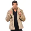Image de Manteau en fausse fourrure, Naturel taille L C-C4701L