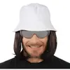 Image de BOB blanc avec cheveux noirs FETE-C4717-NO
