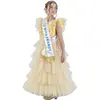 Image de Déguisement Miss France Robe Jaune Taille 116 Cm