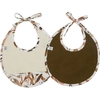 Image de Lot de 2 bavoirs naissance en gaze de coton Caramel Forest